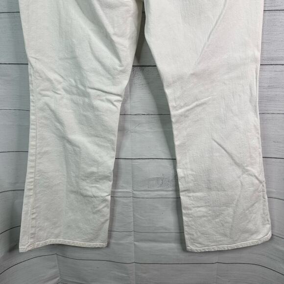 Eddie Bauer Womens size 12 Petite Classic Bootcut Denim Jeans White - Picture 6 of 8